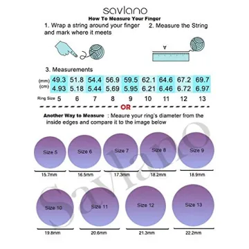 Savlano Emerald Cut Eternity Ring for Women Men 18K White Gold