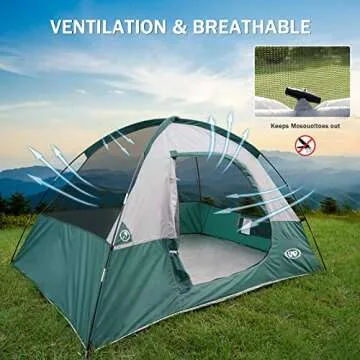 Camping Tent 2 Person, Waterproof Windproof Tent with Rainfly Easy Set up-Portable Dome Tents for Camping