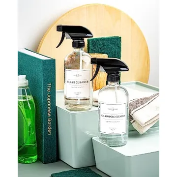 Premium 16 Oz Glass Spray Bottles for Cleaning & Plants