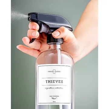 Premium 16 Oz Glass Spray Bottles for Cleaning & Plants