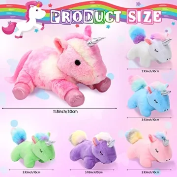 Sumind Unicorn Mommy Stuffed Animal with 5 Baby Unicorns