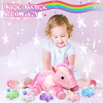 Sumind Unicorn Mommy Stuffed Animal with 5 Baby Unicorns