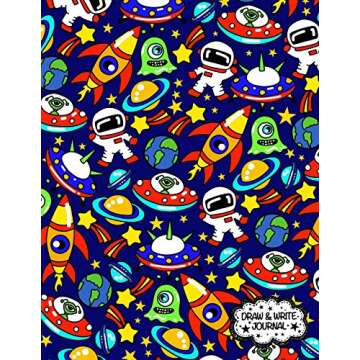 Draw and Write Journal~ Primary Composition Notebook/Journal For Pre-K - Grade 1: Cute Primary Learn To Write and Draw Journal;Kindergarten Space Notebook/Journal