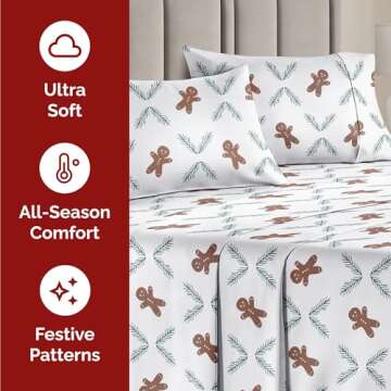 Queen Christmas Gingerbread Cookie Sheet Set for All Ages