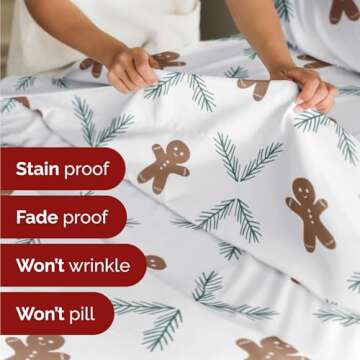 Queen Christmas Gingerbread Cookie Sheet Set for All Ages