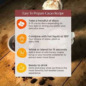 Single Origin Ceremonial Cacao | 100% Pure Organic Beverage | Sacred Maya Cacao | No Sugar or Additives | Anti-Oxidant Rich