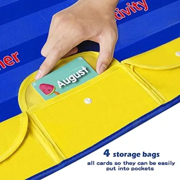 Kids Learning Calendar Pocket Chart for Homeschooling