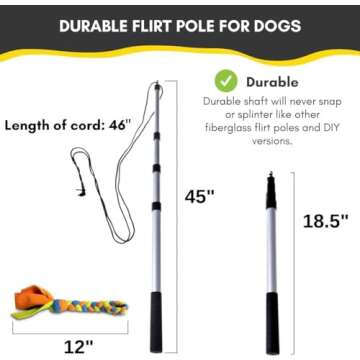 YES4QUALITY Dog Bite Tug Toy & Flirt Pole Bundle Review