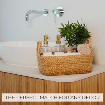 Beautiful Jute Storage Basket Set for Home Organization