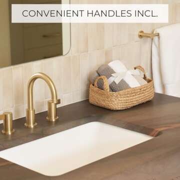 Beautiful Jute Storage Basket Set for Home Organization