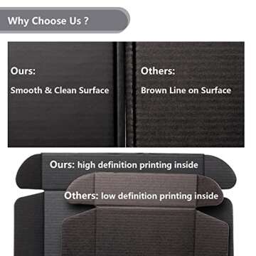 Timirog 9x6.5x2 Inches Black Shipping Boxes 25 Pack - Corrugated Cardboard Mailing Box for Small Business, Tab Locking Literature Mailer Packaging Supplies for Packing Digest Size Book Gifts Craft DVD