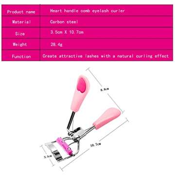 Eyelash Curler with Cushion Love Comb Eyelash Curler with Comb Eyelash Comb Eyelash Curler Eyelash Curler with Built-in Comb Long and Luscious Eyelash Curler with Built-in Comb Curling Eyelash Curler