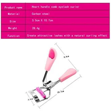 Eyelash Curler with Cushion Love Comb Eyelash Curler with Comb Eyelash Comb Eyelash Curler Eyelash Curler with Built-in Comb Long and Luscious Eyelash Curler with Built-in Comb Curling Eyelash Curler