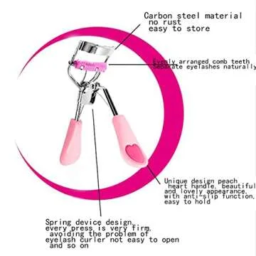 Eyelash Curler with Cushion Love Comb Eyelash Curler with Comb Eyelash Comb Eyelash Curler Eyelash Curler with Built-in Comb Long and Luscious Eyelash Curler with Built-in Comb Curling Eyelash Curler