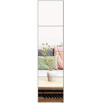 Ruomeng Frameless Mirror Tiles 12x12 4Pcs Home Decor