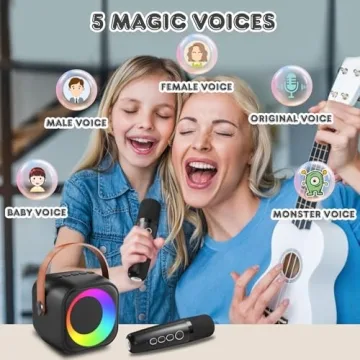 Karaoke Machine with Bluetooth and Dual Microphones