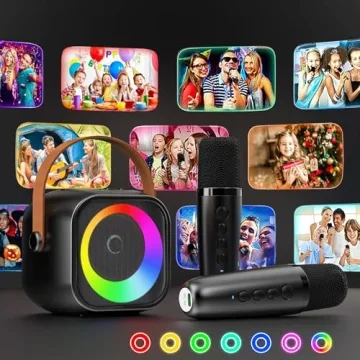 Karaoke Machine with Bluetooth and Dual Microphones