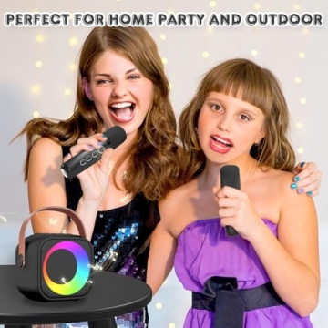 Karaoke Machine with Bluetooth and Dual Microphones