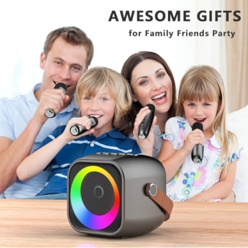 Karaoke Machine with Bluetooth and Dual Microphones