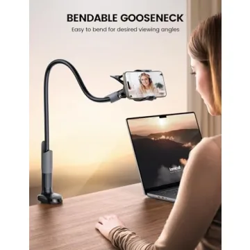 Lamicall Gooseneck Phone Holder for Bed - Versatile Clamp & Long Arm