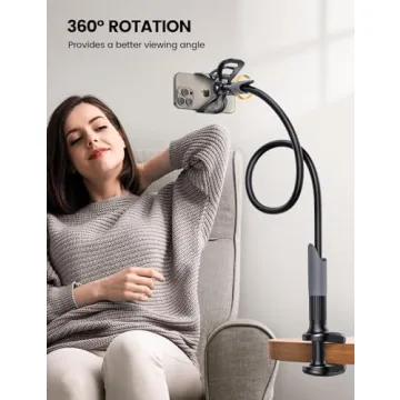 Lamicall Gooseneck Phone Holder for Bed - Versatile Clamp & Long Arm