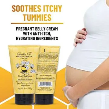 BELLA B NATURALS Tummy Honey Cream 4oz - Bella B Tummy Cream For Fading Stretch Marks - Pregnancy Cream To Prevent Stretch Marks - Stretch Marks Cream For Pregnancy - Pregnancy Stretch Mark Prevention