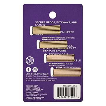 Goody Styling Hair Bobby Pins - 26 Count, Metallic Blonde - Slideproof and Lock-In Place - Suitable ...