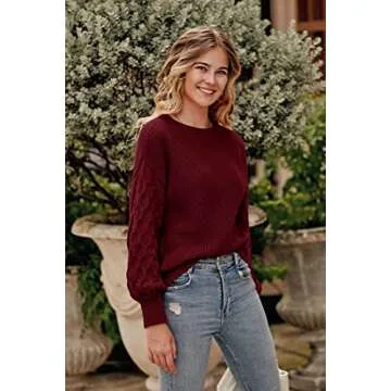 PRETTYGARDEN Women's Cozy Knitted Pullover Sweater