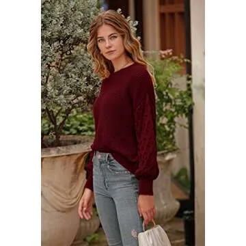 PRETTYGARDEN Women's Cozy Knitted Pullover Sweater