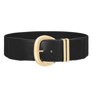 Stylish WHIPPY Women Wide Elastic Waist Belt with Buckle