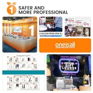 oneisall Dog Hair Vacuum & Dog Grooming Kit, Pet Grooming Vacuum with Pet Clipper Nail Grinder, 1.5L Dust Cup Dog Brush Vacuum with 7 Pet Grooming Tools for Shedding Pet Hair, Home Cleaning