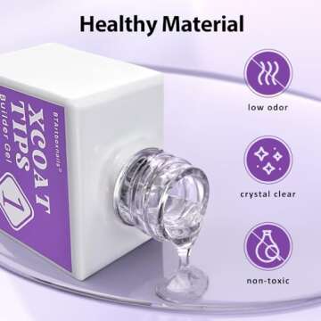 BTArtboxnails XCOATTIPS Protecting Builder Gel for Nails, No Chipping for Salon Effect 30+Days Long-lasting 15ml