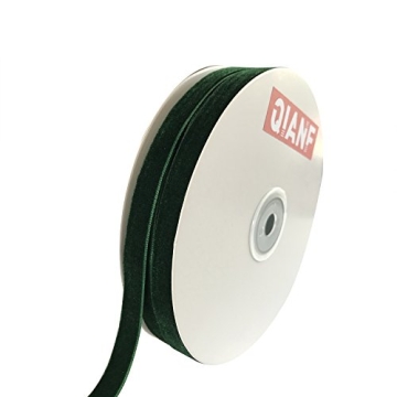 QIANF Vintage Green Velvet Ribbon – Elegant Crafting Accessory