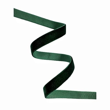 QIANF Vintage Green Velvet Ribbon – Elegant Crafting Accessory