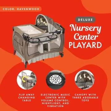 Baby Trend Deluxe Nursery Center® Playard, Havenwood