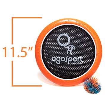 OgoDisk Mini Disc Set with OgoSoft Rubber Ball - Outdoor Bouncy Disk Game for Lawn & Pool - Throw, Toss & Catch - Kids & Adults 8+