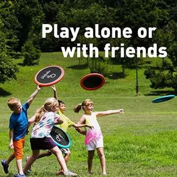 OgoDisk Mini Disc Set with OgoSoft Rubber Ball - Outdoor Bouncy Disk Game for Lawn & Pool - Throw, Toss & Catch - Kids & Adults 8+