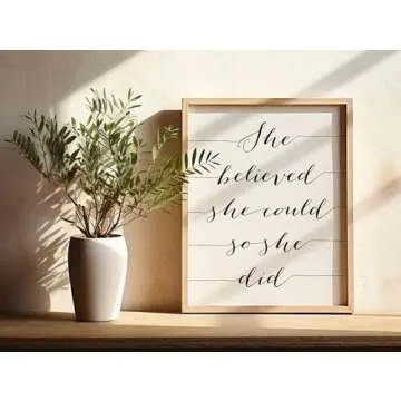 Empowering "She Believed She Could" Art Print - 8x10