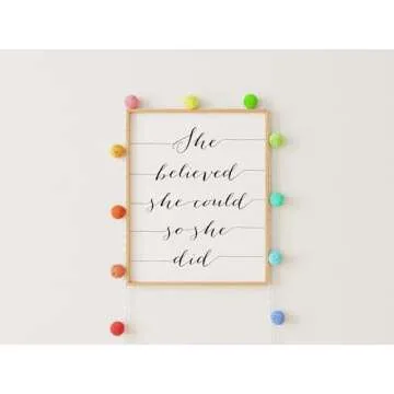 Empowering "She Believed She Could" Art Print - 8x10