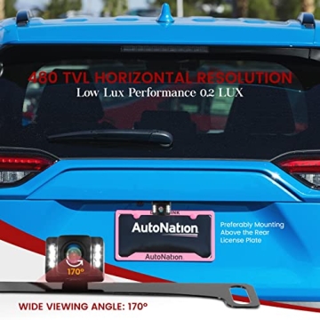 Pyle Wireless Backup Camera - 4.3” LCD, Night Vision, Waterproof