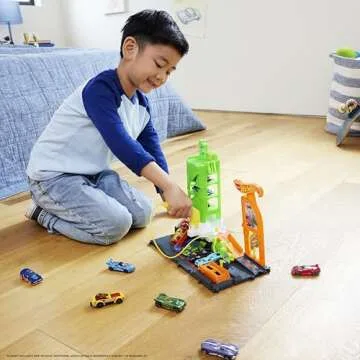 Hot Wheels Super Recharge Fuel Station Playset with Car