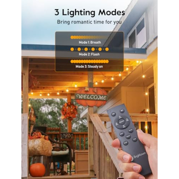 Brightown 58FT Solar String Lights with Remote Control