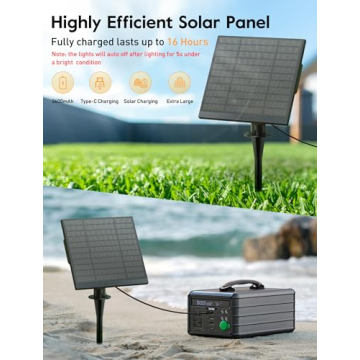 Brightown 58FT Solar String Lights with Remote Control