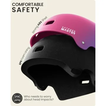 OutdoorMaster Skateboard Cycling Helmet - Stylish Safety Gear
