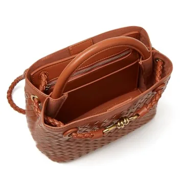 Stylish URAWOW Woven PU Leather Crossbody Bag