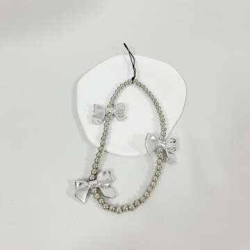 XQAGU iPhone 14 Pro Max Glitter Phone Case with Bow