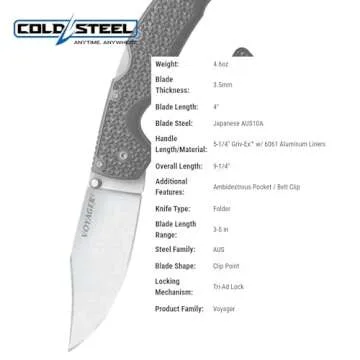Cold Steel Voyager Large Clip Point Folding Knife