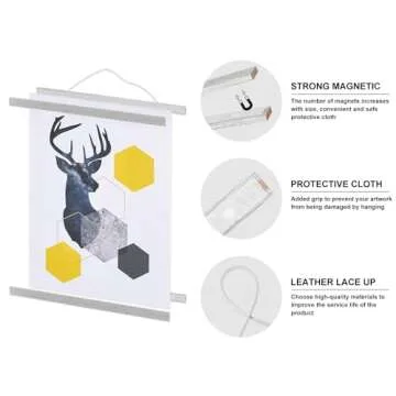 Benjia 8-inch Magnetic Poster Hanger for Stylish Displays