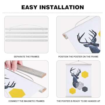 Benjia 8-inch Magnetic Poster Hanger for Stylish Displays
