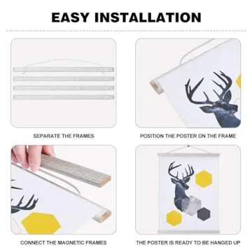 Benjia 8-inch Magnetic Poster Hanger for Stylish Displays
